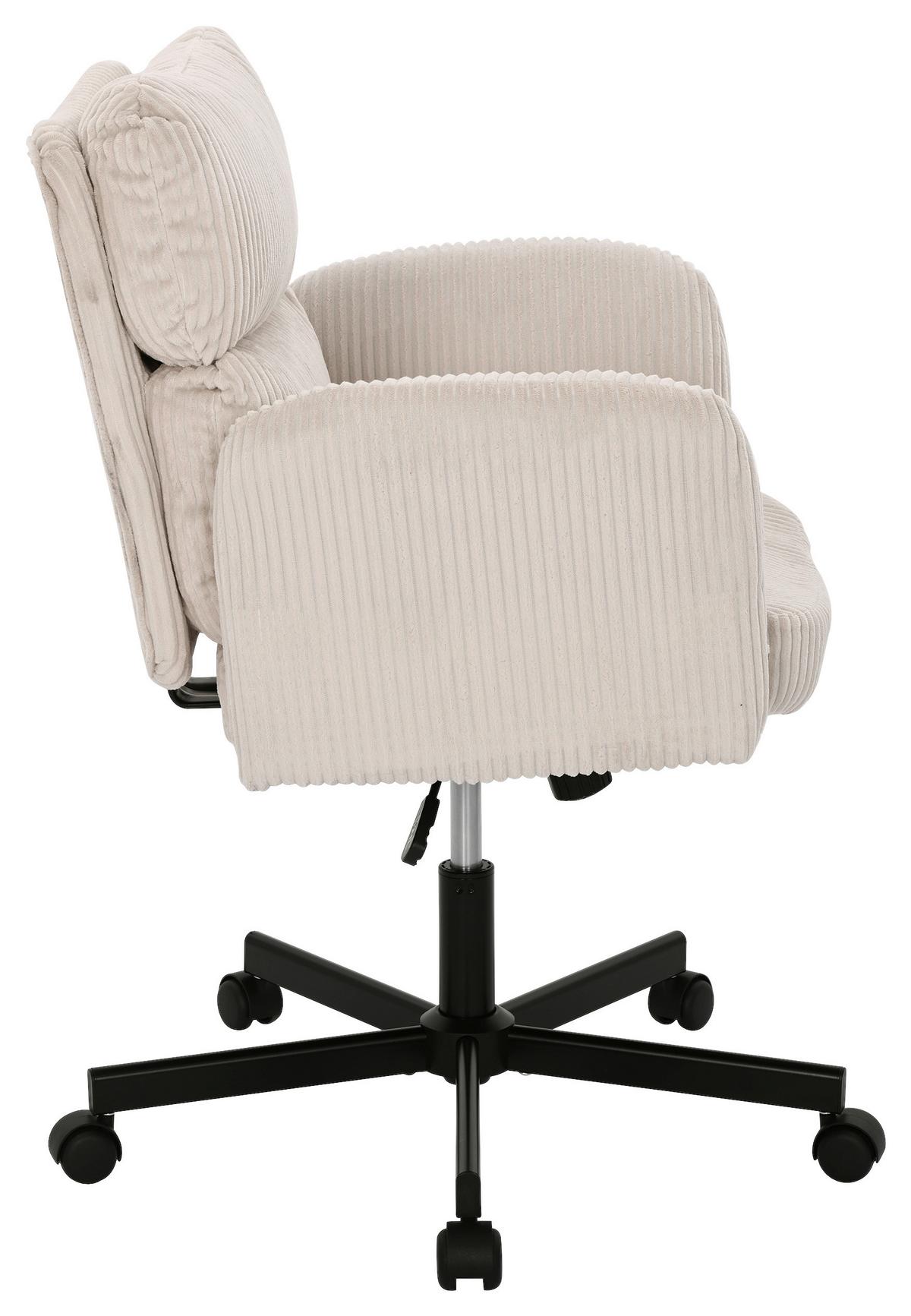 Drehstuhl Lund Beige B: 73 cm - Beige/Schwarz, MODERN, Holz/Kunststoff (73/85-95/65cm) - Livetastic