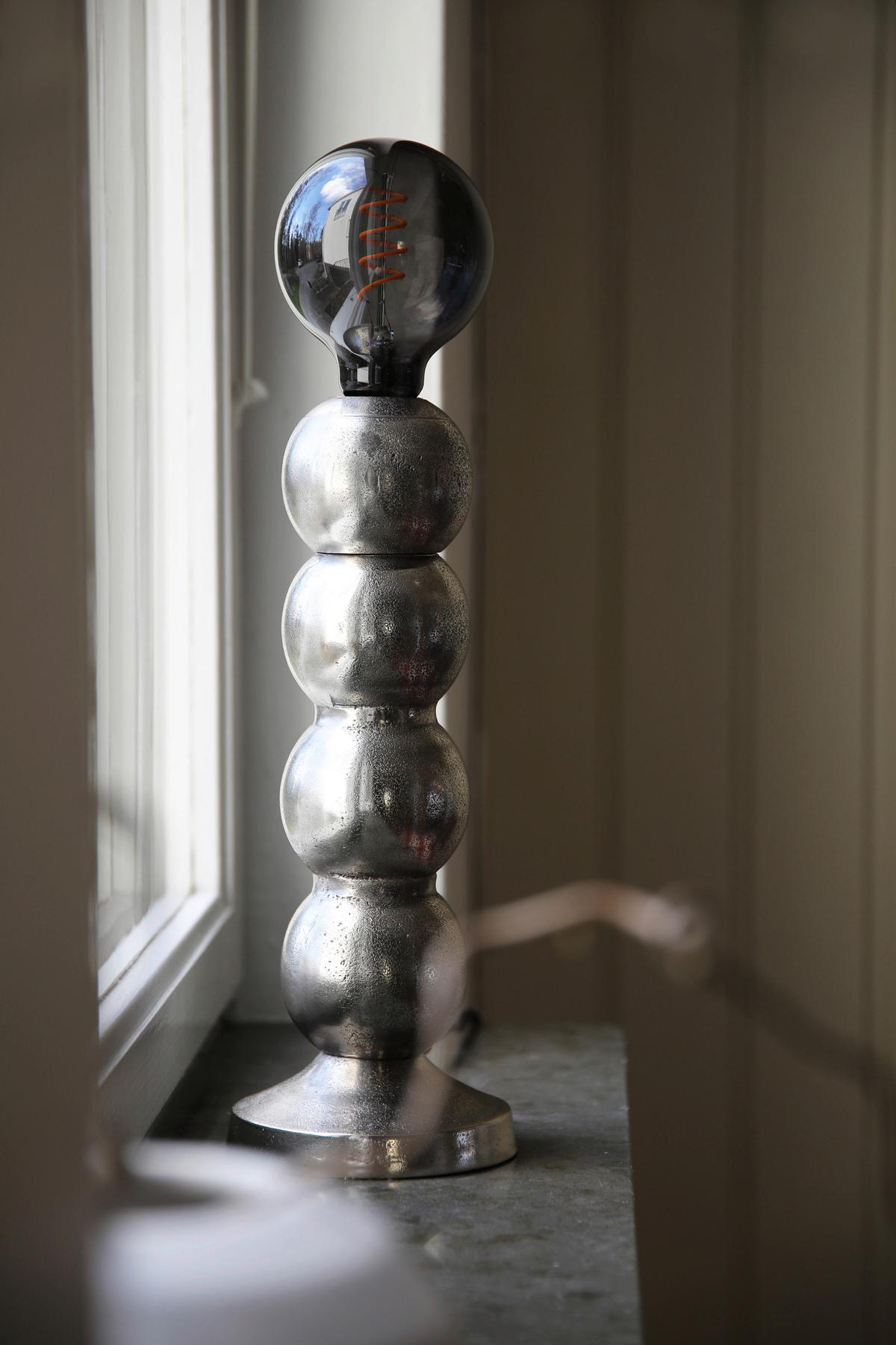 Tischleuchte Memory-Funktion, 40w - Silberfarben, Basics (12.5/33/12.5cm) - Markslöjd