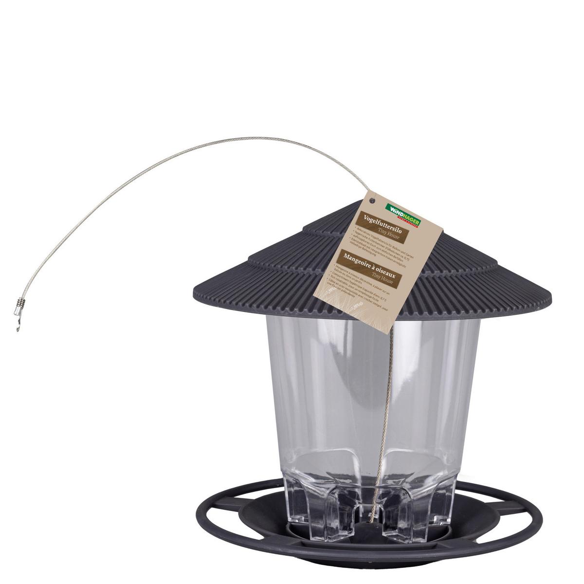 Vogelfuttersil Tiny House BxHxT: 16,5x17,5x16,5 cm - Transparent, Basics, Kunststoff (16,5/17,5/16,5cm) - Windhager