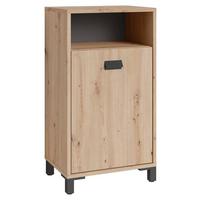 Unterschrank Wellness B: 42 cm Artisan Eiche Dekor - Anthrazit/Schwarz, MODERN, Holzwerkstoff (42/77,5/31cm) - MID.YOU