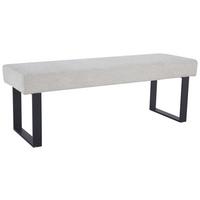 Sitzbank Kea Ohne Lehne Beige, B: 140 Cm - Beige/Schwarz, KONVENTIONELL, Textil/Metall (140/49/47cm) - MID.YOU