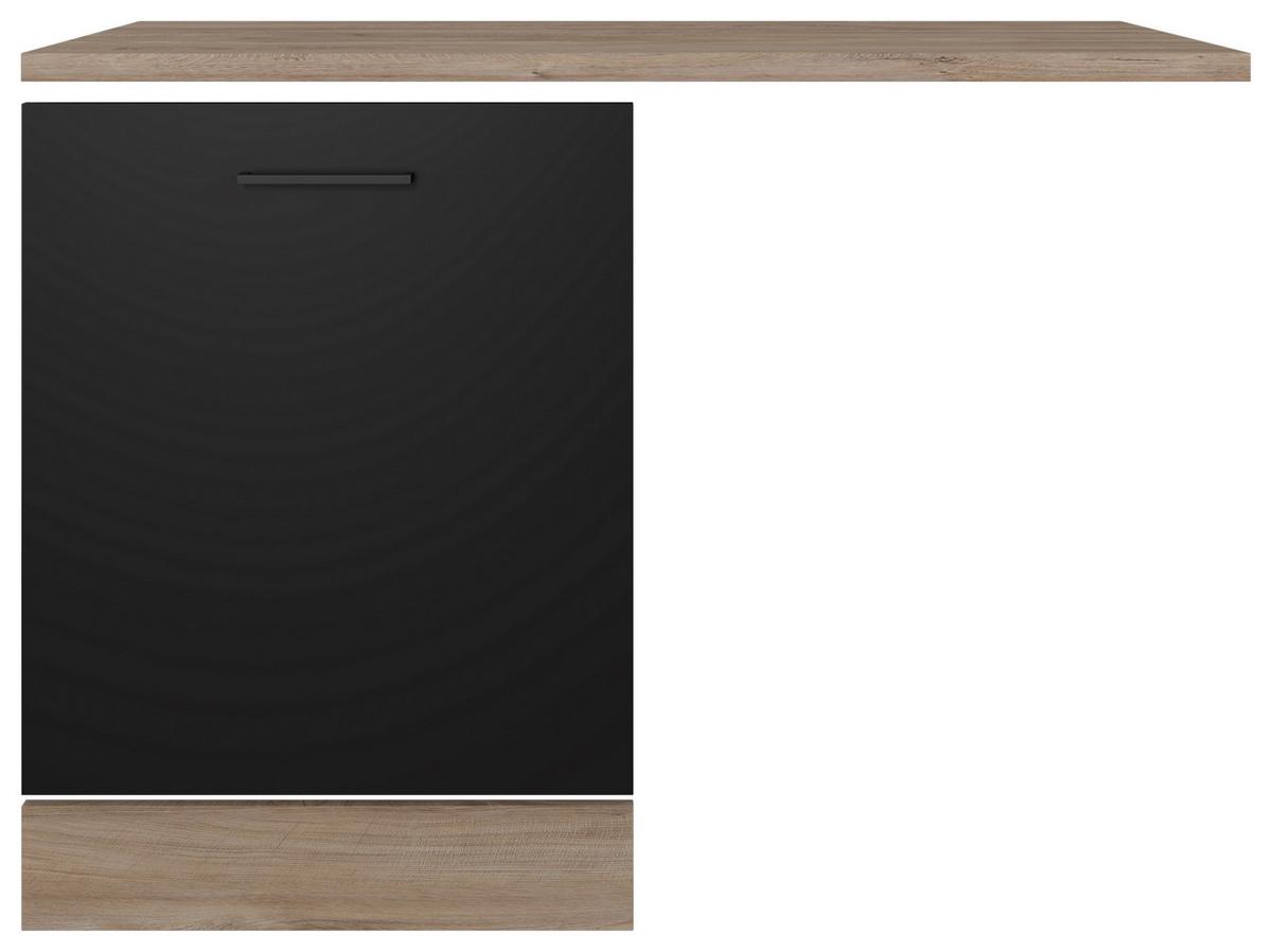 Geschirrspülerfront Capri Eiche Dekor/Schwarz B: 110 cm - Eichefarben/Schwarz, KONVENTIONELL, Holzwerkstoff (110/85/60cm) - FlexWell