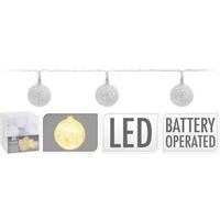 Fényfüzér Rattan - fehér, műanyag/természetes anyagok (30cm)