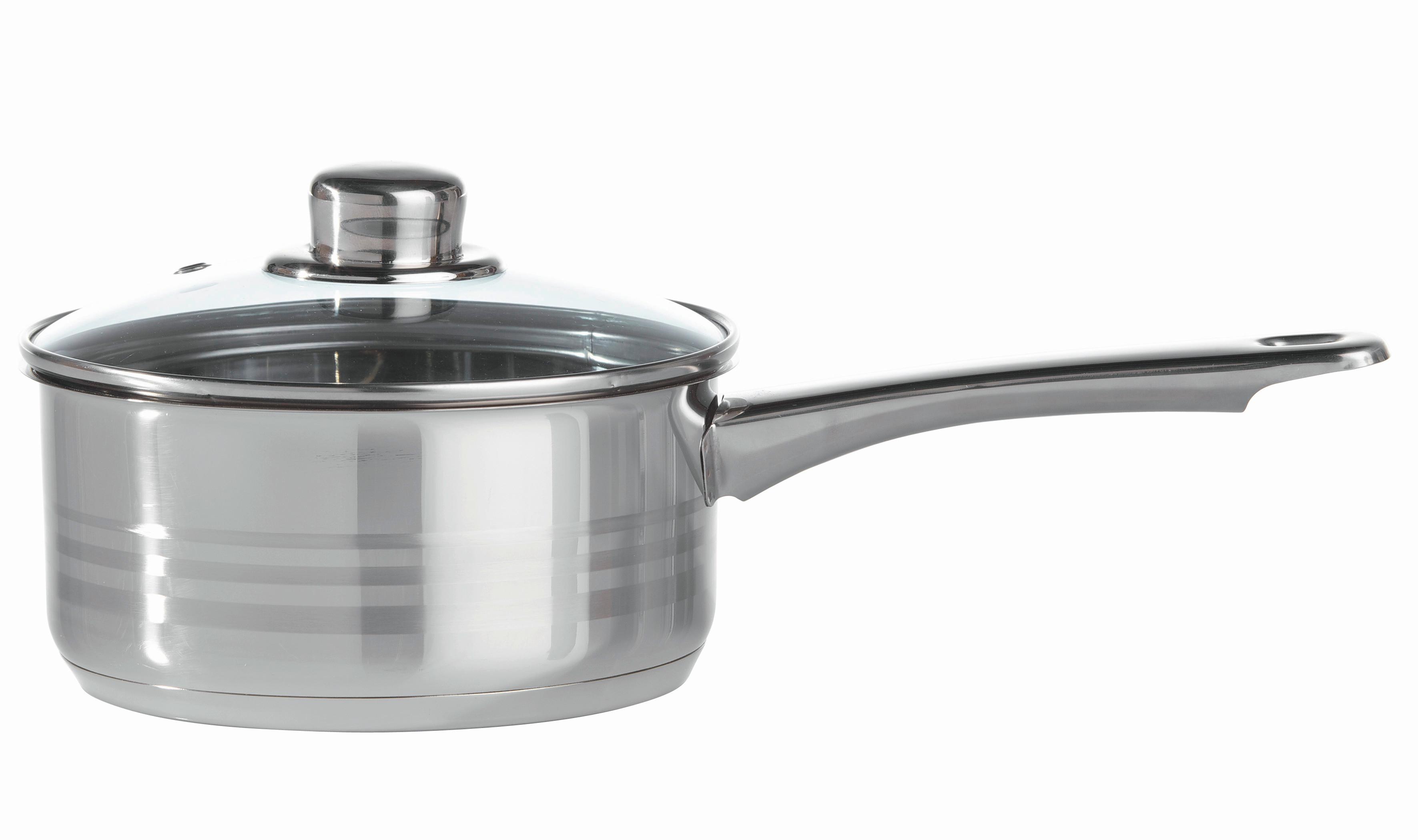 Kastról Paula, 1,3l - číra/farba ušľachtilej ocele, Konventionell, kov/sklo (16/7,5cm) - Mömax