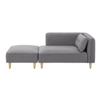 Modulárna pohovka FANNY, tmavosivá - prírodná farba/tmavosivá, Modern, drevo/textil (154/55/73cm) - Bessagi Home