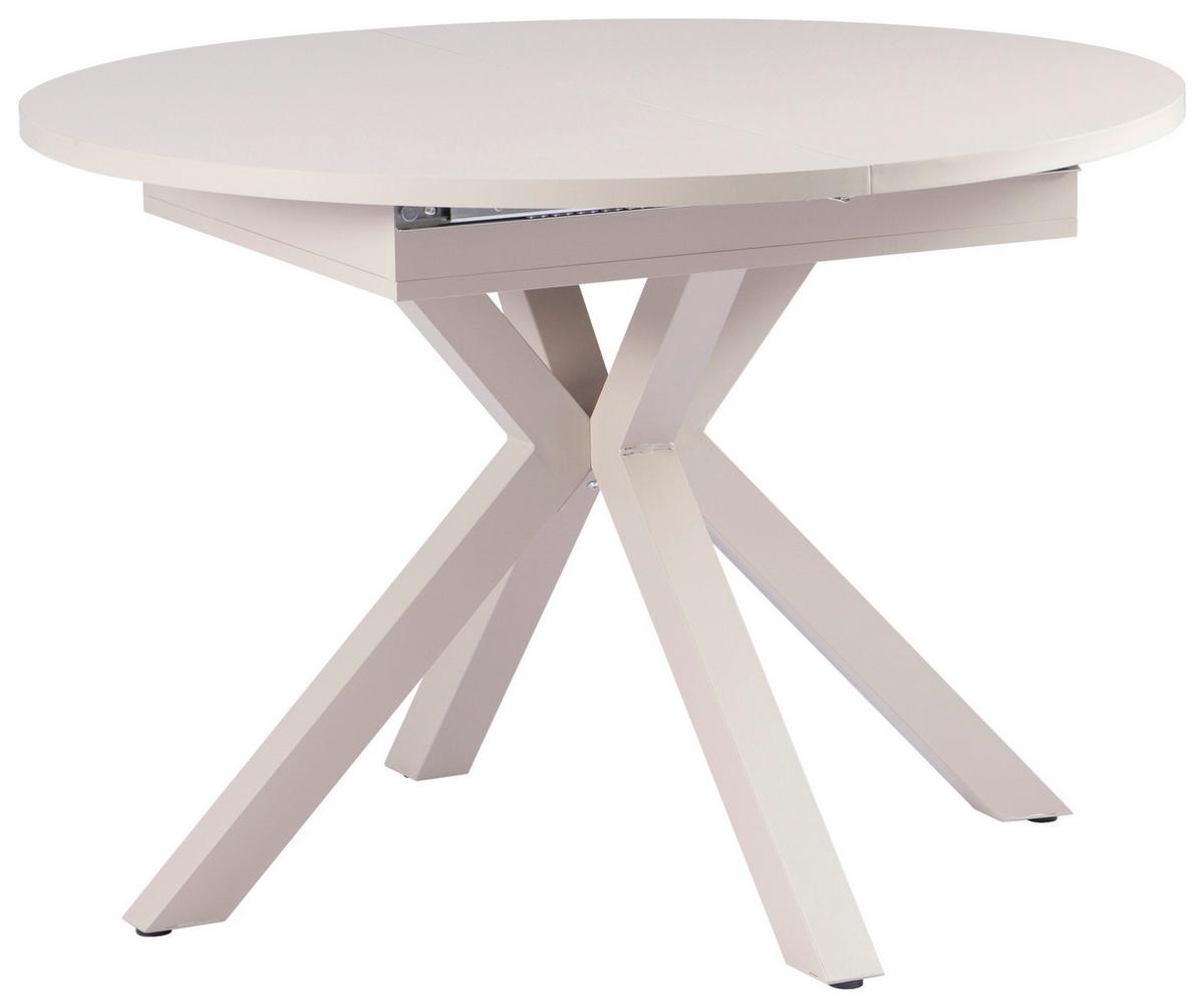 Esstisch Bozan AZ Kaschmir L: 110-150 cm - Kaschmir, MODERN, Holzwerkstoff/Metall (110/150/110/76cm) - Livetastic