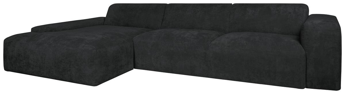 Ecksofa Hannah Schwarz 343cm - Schwarz, Design, Textil (170/343cm) - MID.YOU