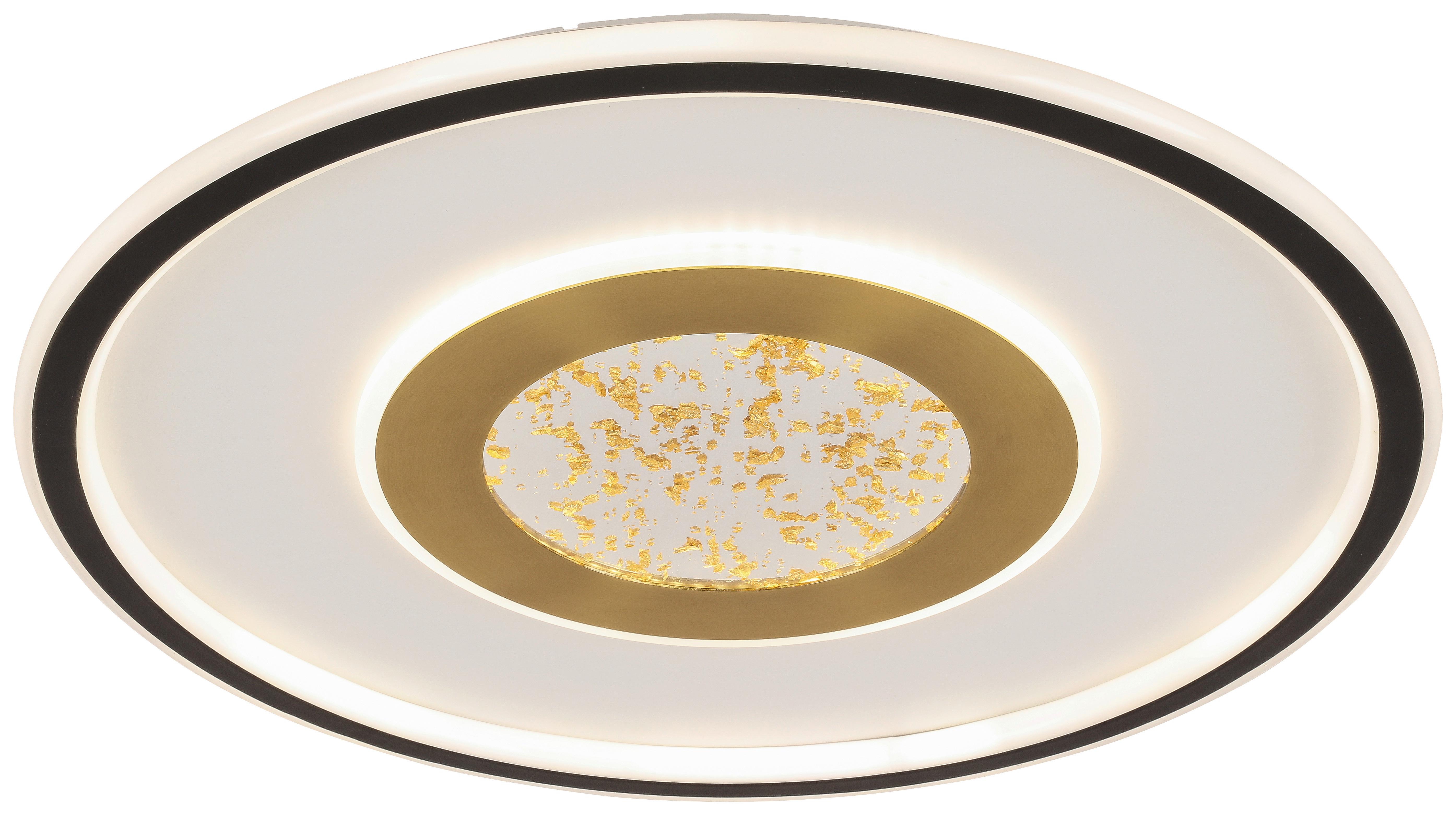LED-Deckenleuchte Sandra Ø 49 cm - Goldfarben/Schwarz, Design, Kunststoff/Metall (49/5cm) - Luca Bessoni