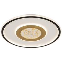 Led Mennyezeti Lámpa Sandra - fekete/aranyszínű, Design, műanyag/fém (49/5cm) - Luca Bessoni