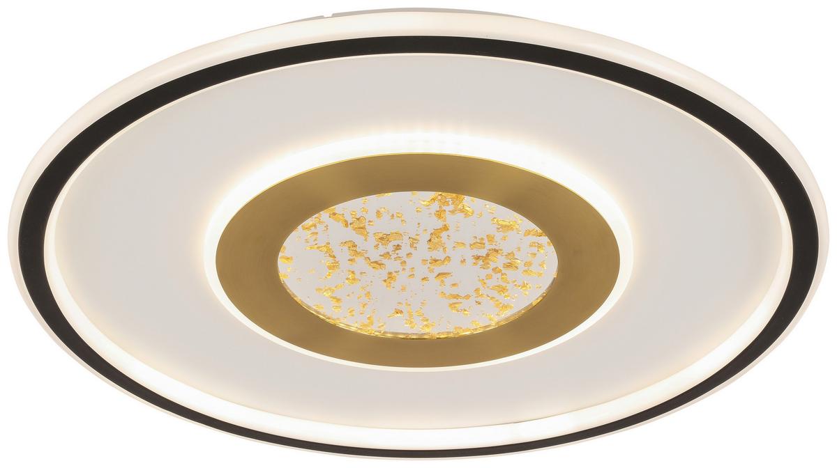 Led Mennyezeti Lámpa Sandra - fekete/aranyszínű, Design, műanyag/fém (49/5cm) - Luca Bessoni