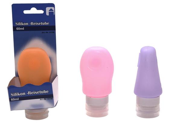 Reiseflaschen-Set 60 ml - Hellrosa/Flieder, Basics, Kunststoff (11/5/4cm) Reiseflaschen-Set 60 ml - Hellrosa/Flieder, Basics, Kunststoff (11/5/4cm)