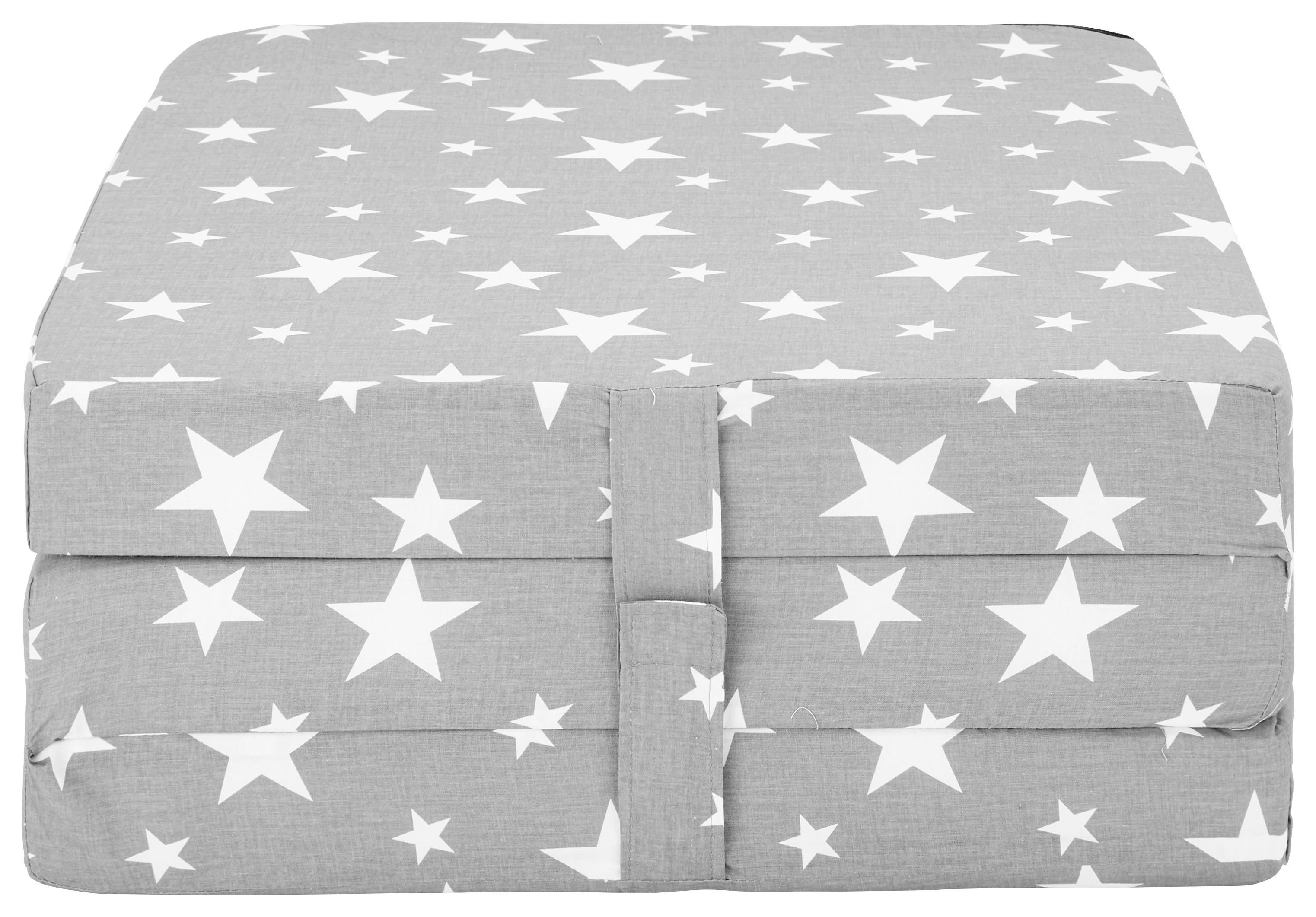 Skládací Matrace Stars Šedá - šedá, textil (185cm)