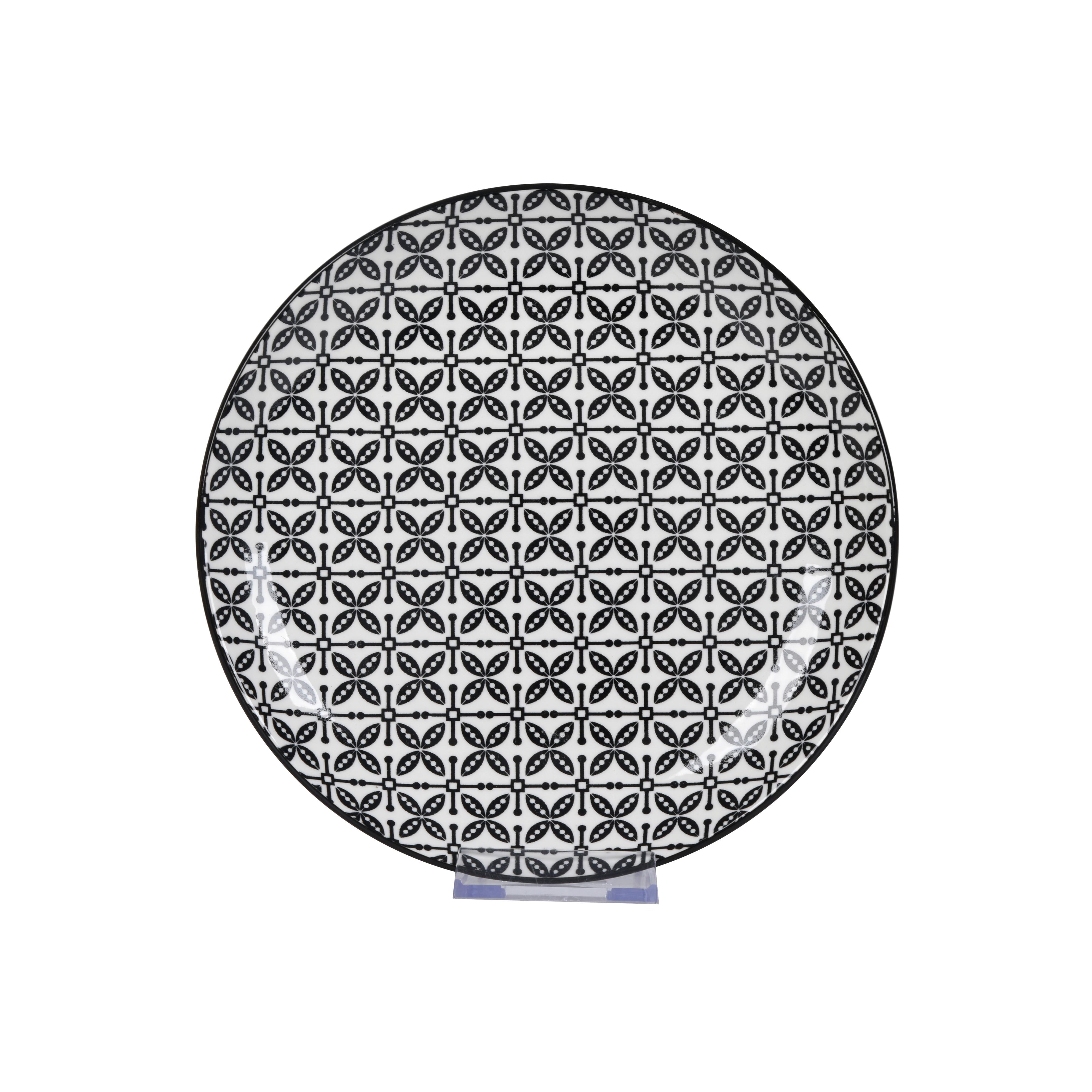 Dezertný tanier SHIVA - čierna/biela, Lifestyle, keramika (20,4/2,5cm) - Mömax
