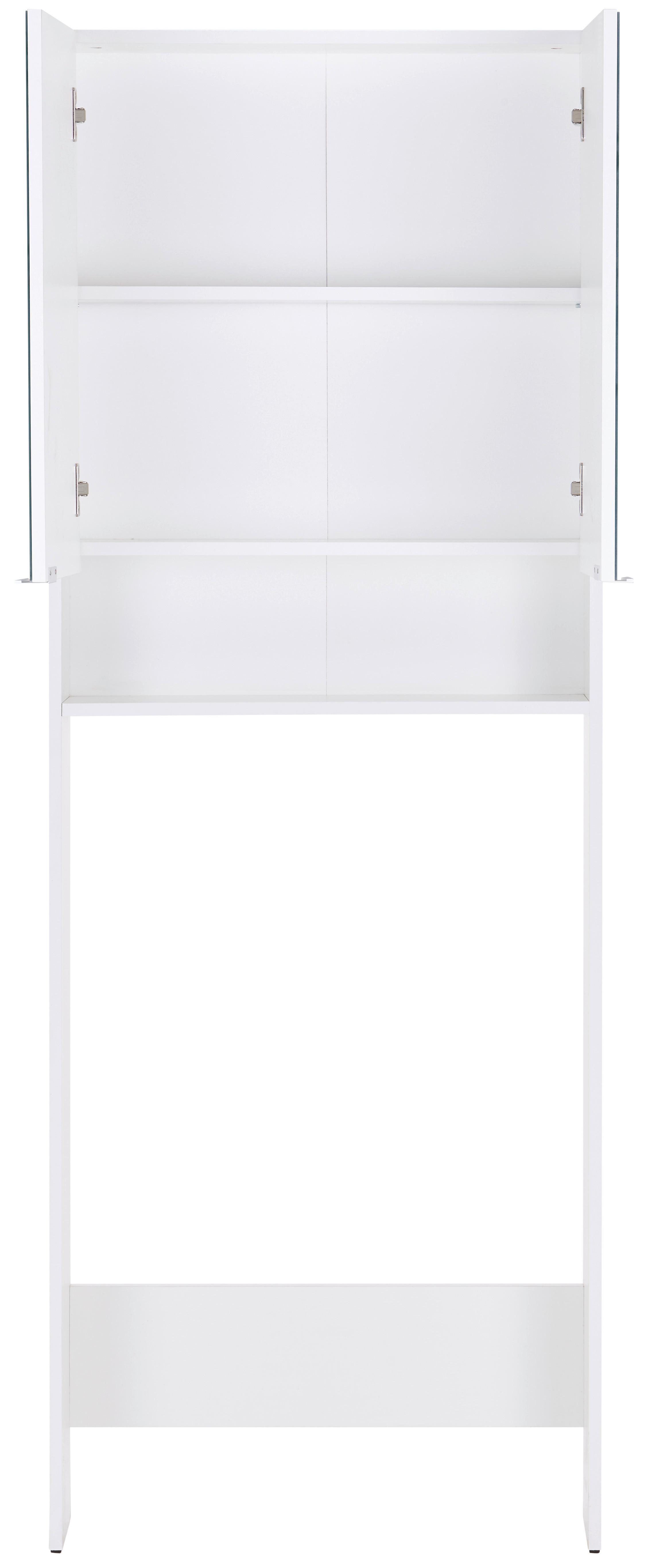 Weißes Überbauregal für das Badezimmer