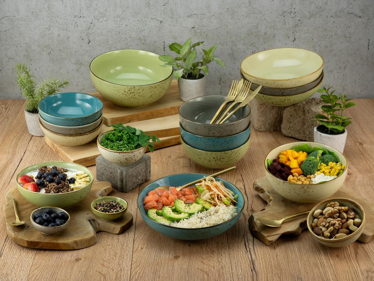 Schüsselset Keramik Multicolor 12-teilig - Multicolor, Basics, Keramik - Creatable