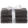 Handtuch Fiolina Baumwolle Anthrazit 50x100 cm 3er-Pack - Anthrazit, MODERN, Textil (50/100cm) - Luca Bessoni