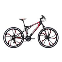 Mountainbike Fully 27,5 Zoll Scrawler 21 Gänge - Rot/Schwarz, Basics, Metall (139/80/21cm) - KS Cycling