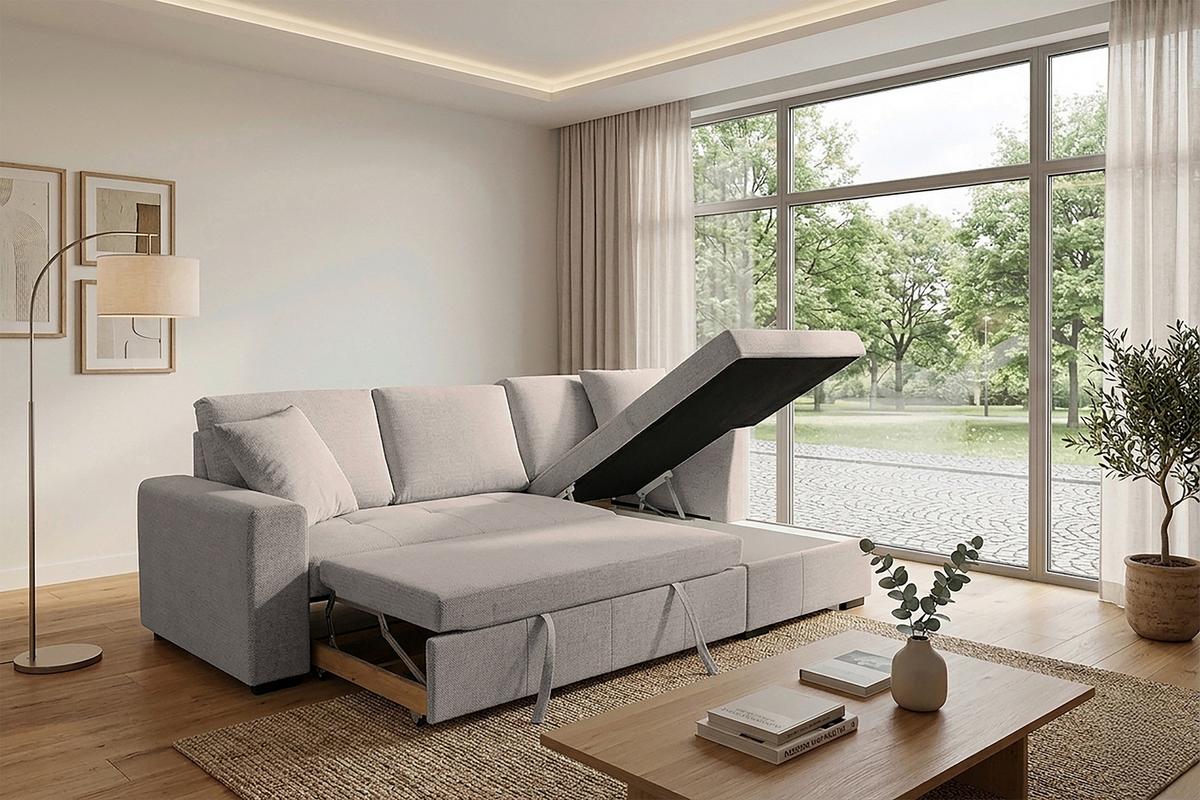 Ecksofa Lukas Hellbraun S: 239x158 Cm - Hellbraun, Trend, Textil (239/158cm)