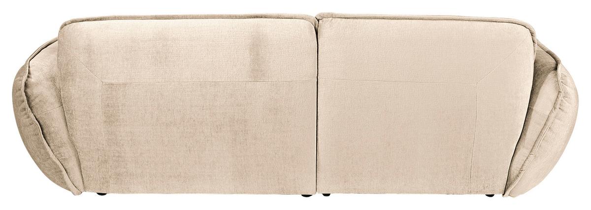 Ecksofa Fluffy, Creme S: 269x184 Cm - Creme/Schwarz, MODERN, Textil (269/184cm) - Trendmanufaktur