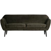 Sofa Rocco Grün B: 187cm - Schwarz/Grün, Design, Textil (187/75/82cm) - Livetastic