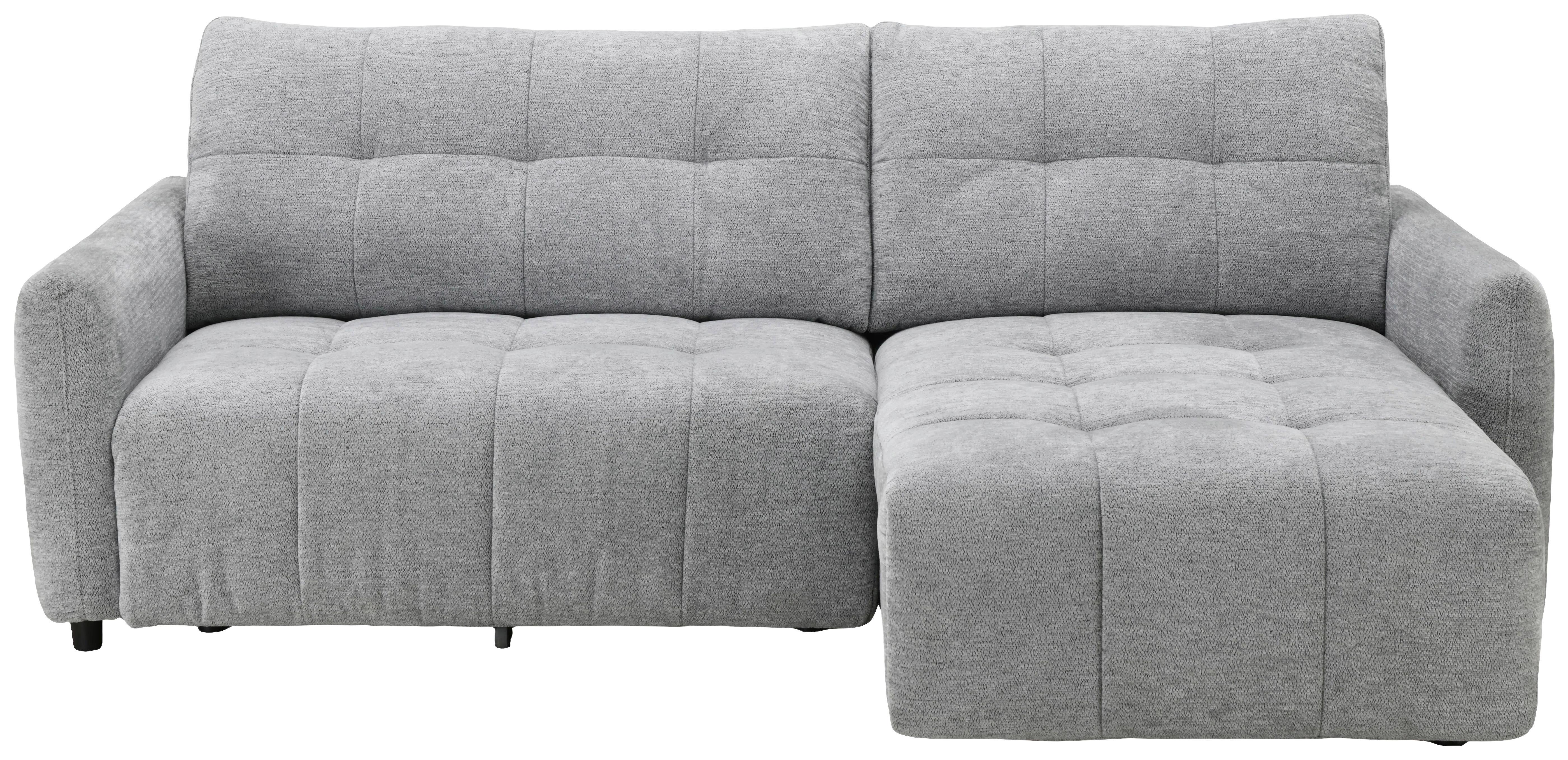 Elektrická sedačka LINA, obojstranná, sivá ženilka - čierna/sivá, Basics, kov/drevo (227/158cm)