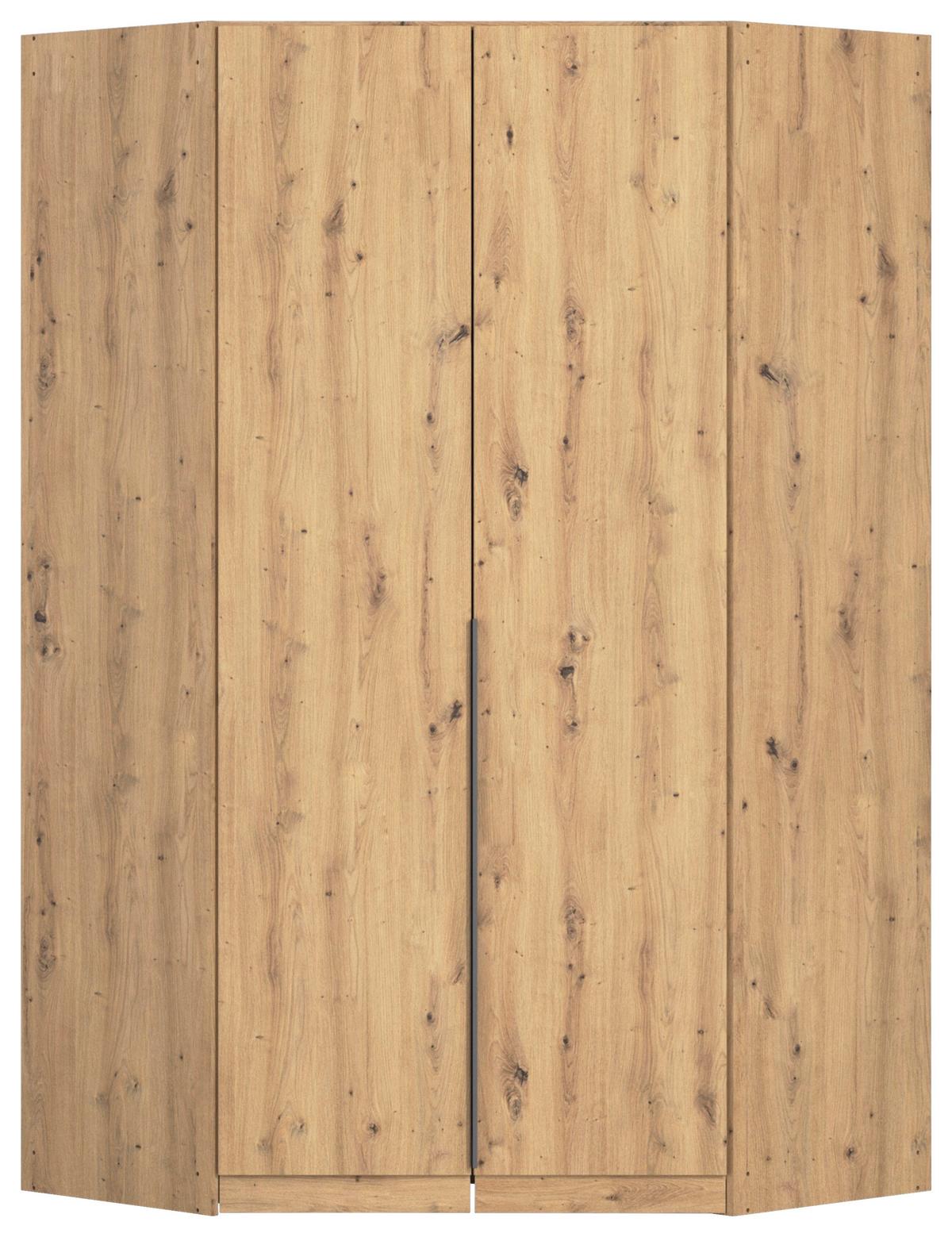 Eckkleiderschrank Alabama Eiche Dekor B: 117 Cm - Dunkelgrau/Eiche Artisan, MODERN, Holzwerkstoff (117/229/117cm) - Rauch Möbel