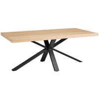 Esstisch Gino 200x100x76 cm Naturfarben/Schwarz - Schwarz/Naturfarben, KONVENTIONELL, Holz/Holzwerkstoff (200/100/76cm) - MID.YOU