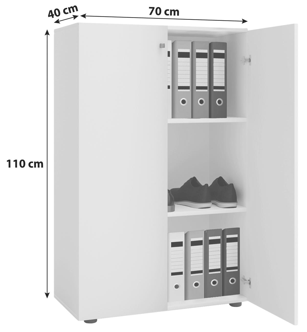 Aktenschrank Lona Sonoma Eiche Dekor B: 70 cm - Sonoma Eiche, Basics, Holzwerkstoff (70/110/39cm) - MID.YOU
