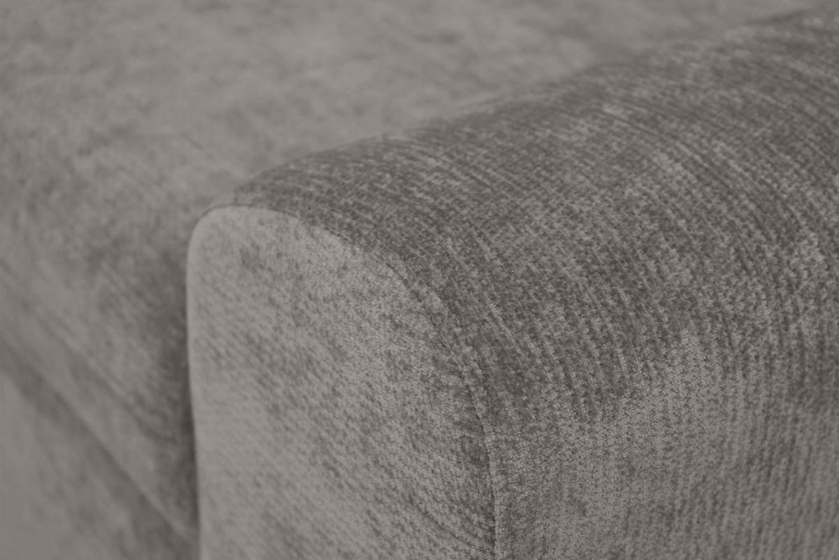 Rohová sedačka MALAGA, levá, šedohnědá žinylka - barvy chromu/šedohnědá, Konvenční, kov/dřevo (203/286cm) - Ondega