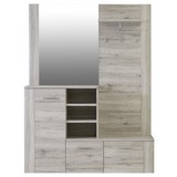 Garderobe Big Bang B: 155cm Eiche Dekor - Eichefarben, Basics, Glas/Holzwerkstoff (155/200/41,6cm) - MID.YOU