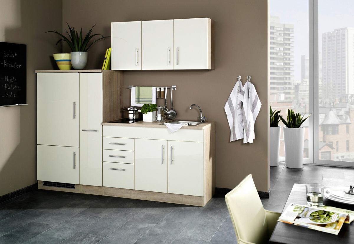 Küchenblock Toronto Creme B: 210 Cm - Eichefarben/Creme, MODERN, Holzwerkstoff (210cm) - Held