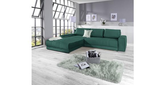 Ecksofa mit Schlaffunktion + Bettkasten Adria, Samt - Smaragdgrün, MODERN, Textil (213/308cm) - Luca Bessoni