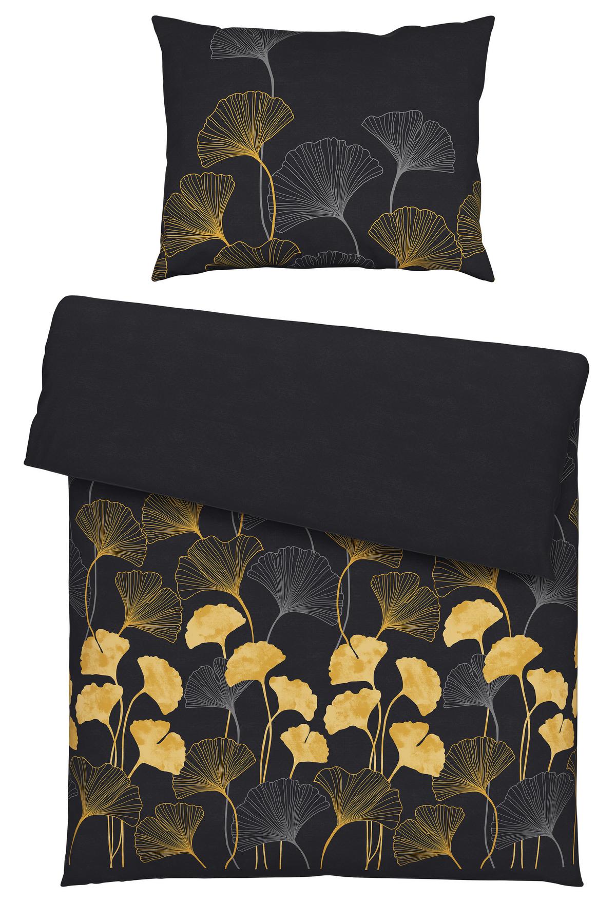 Bettwäsche Cleo - Goldfarben/Grau, ROMANTIK / LANDHAUS, Textil - James Wood