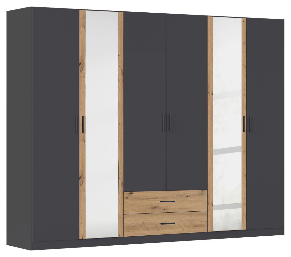 Kleiderschrank Despina - Eiche Artisan/Grau, KONVENTIONELL, Holzwerkstoff (271/210/54cm)