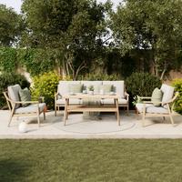 Loungegarnitur Elena Metall/textil - Beige/Naturfarben, MODERN, Textil/Metall - Beldano