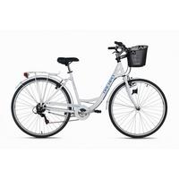 Citybike 28'' mit Korb DaCapo Cantaloupe weiß/blau - Weiß, LIFESTYLE, Metall (25/140/60cm)