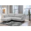 Ecksofa Samoa Hellgrau S: 187x282 cm - Hellgrau/Schwarz, Design, Textil (187/282cm) - Livetastic