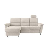 Ecksofa mit Stauraum Parole Beige Chenille - Chromfarben/Beige, MODERN, Textil (165/231cm) - Livetastic
