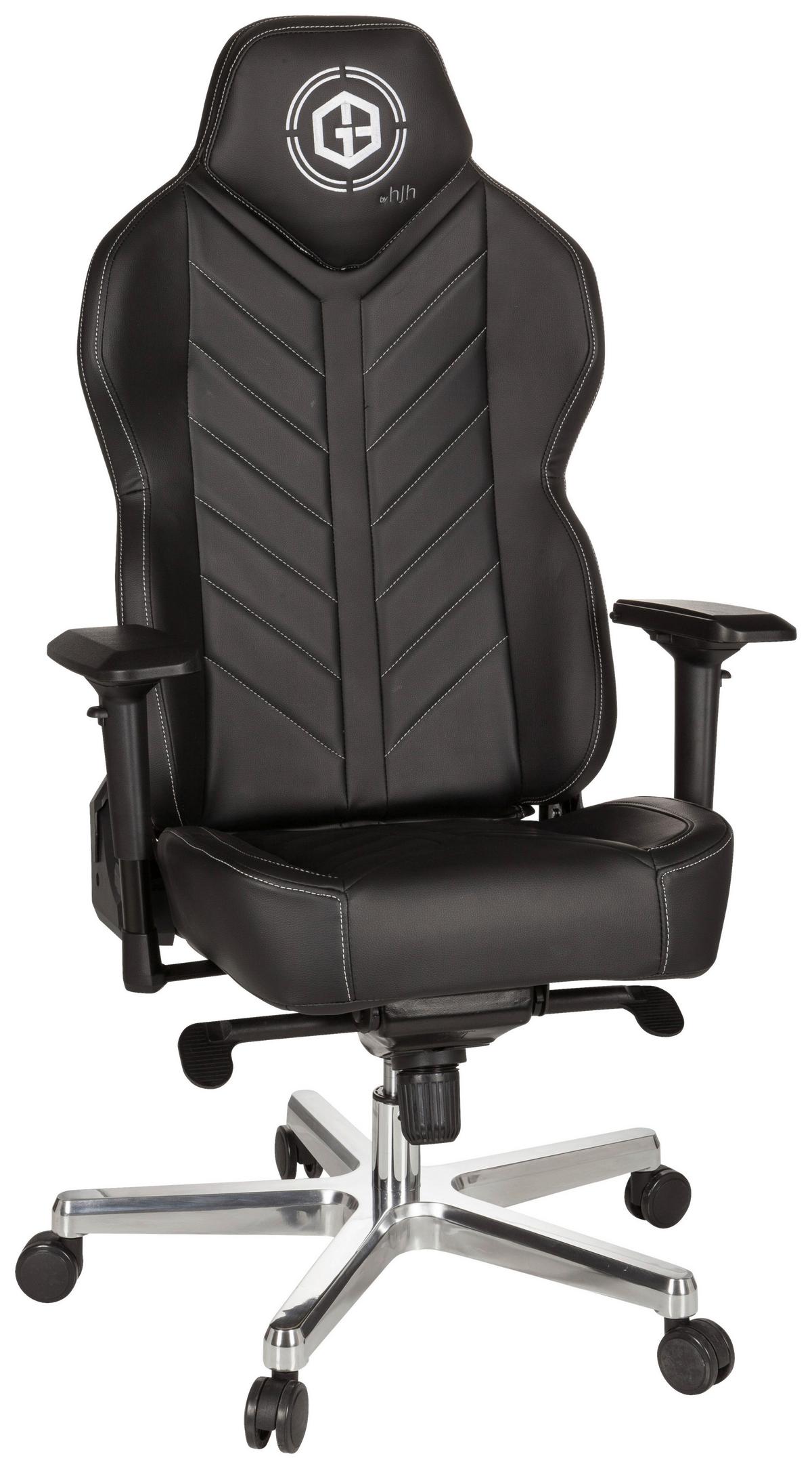 Gamingstuhl Gamebreaker Colossus Schwarz - Alufarben/Schwarz, MODERN, Kunststoff/Textil (70/139/58cm) - MID.YOU