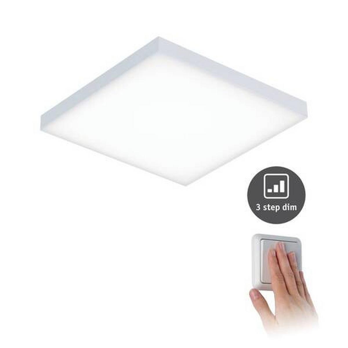 LED-Paneel L: 22,5 cm 79820 - Weiß, Basics, Metall (22,5/5,0/22,5cm) - Paulmann