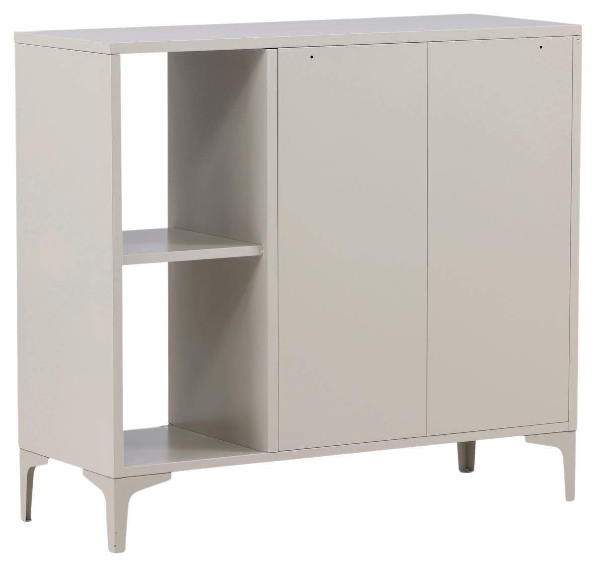 Sideboard Piring - Beige, Design, Metall (110/100/42cm) - Livetastic