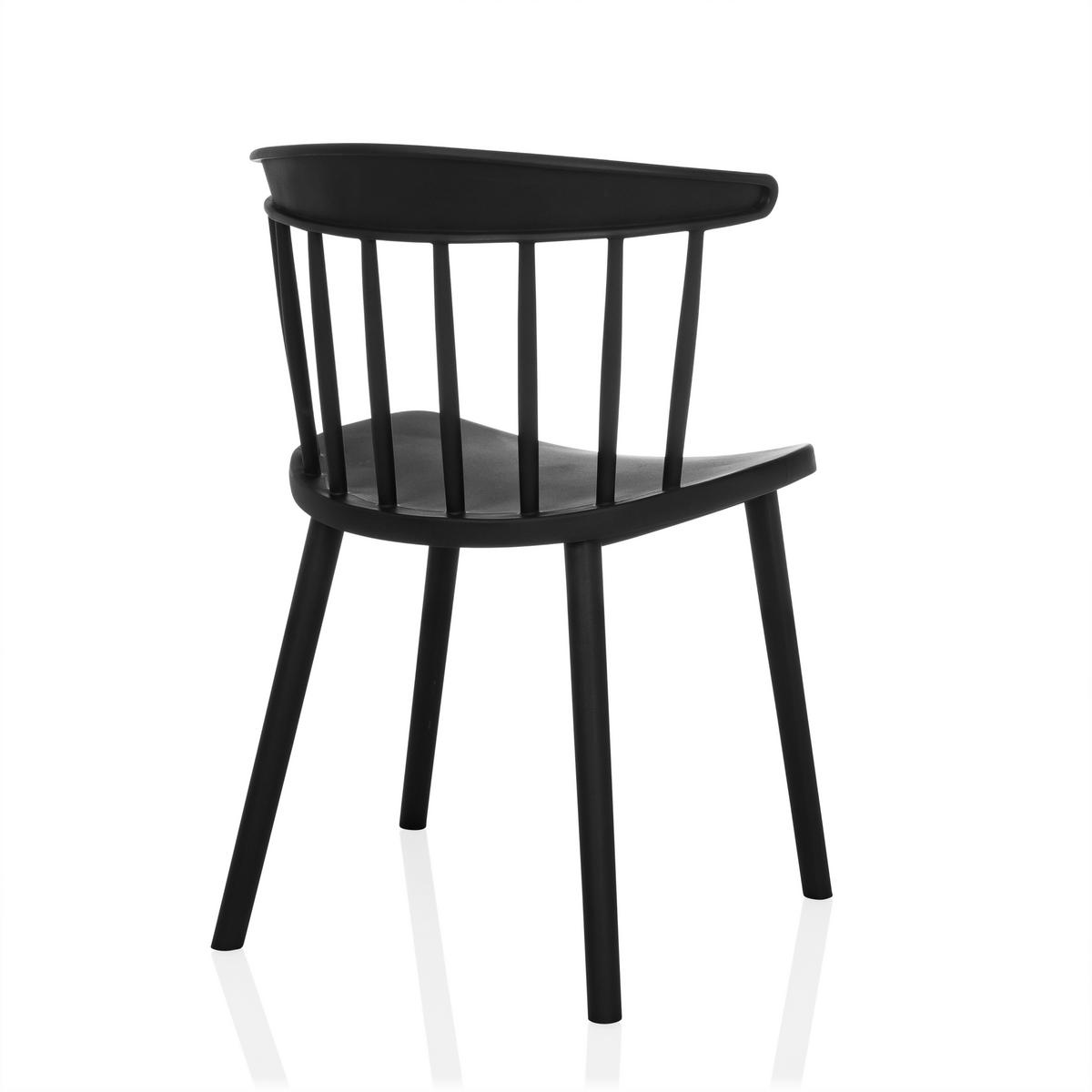 Besucherstuhl Artifo Schwarz B: 53 Cm - Schwarz, MODERN, Kunststoff (53/75/45cm) - MID.YOU