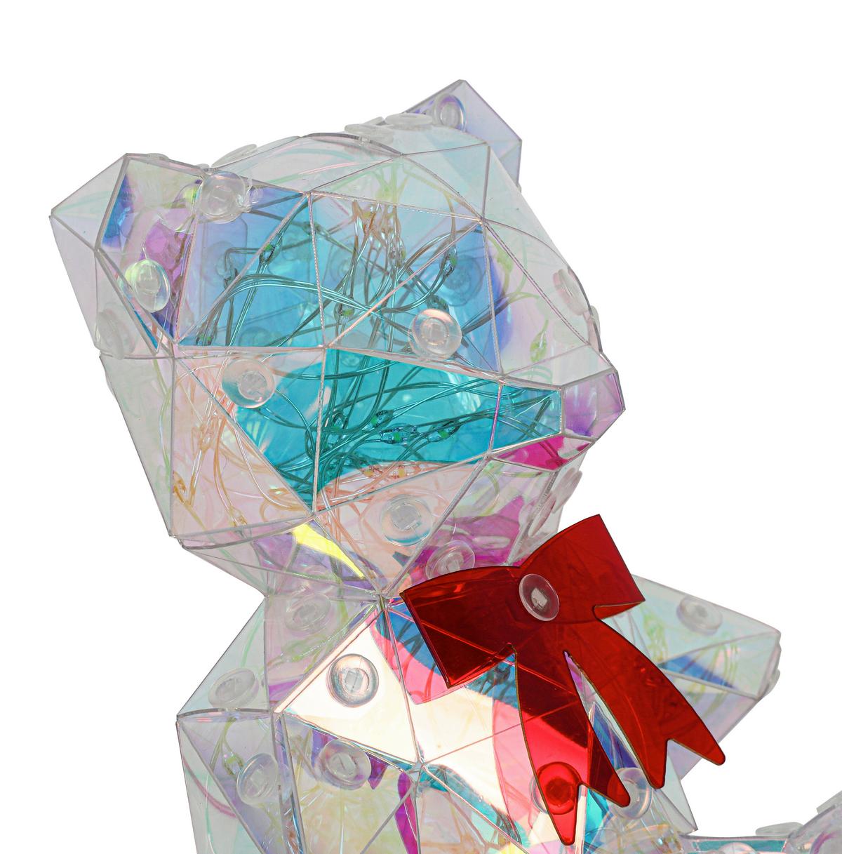 LED-Dekoleuchte Carolina - Transparent/Rot, Basics, Kunststoff (11,5/11/13,5cm) - Luca Bessoni