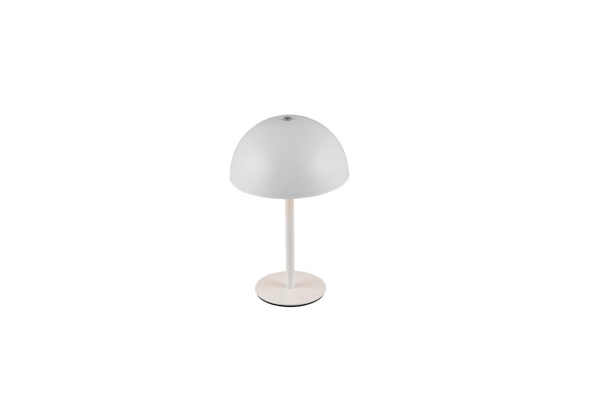 Akku-Tischleuchte Munoz Weiß D: 13 cm - Weiß, Trend, Metall (13/21cm)