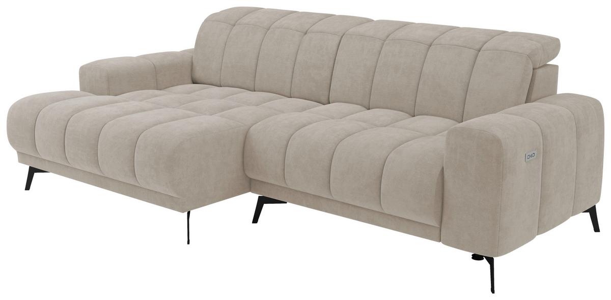 Rohová sedačka LAYA, levá, hnědá tkanina MEMPHIS - hnědá, Moderní, textil (155/250cm) - Premium Living