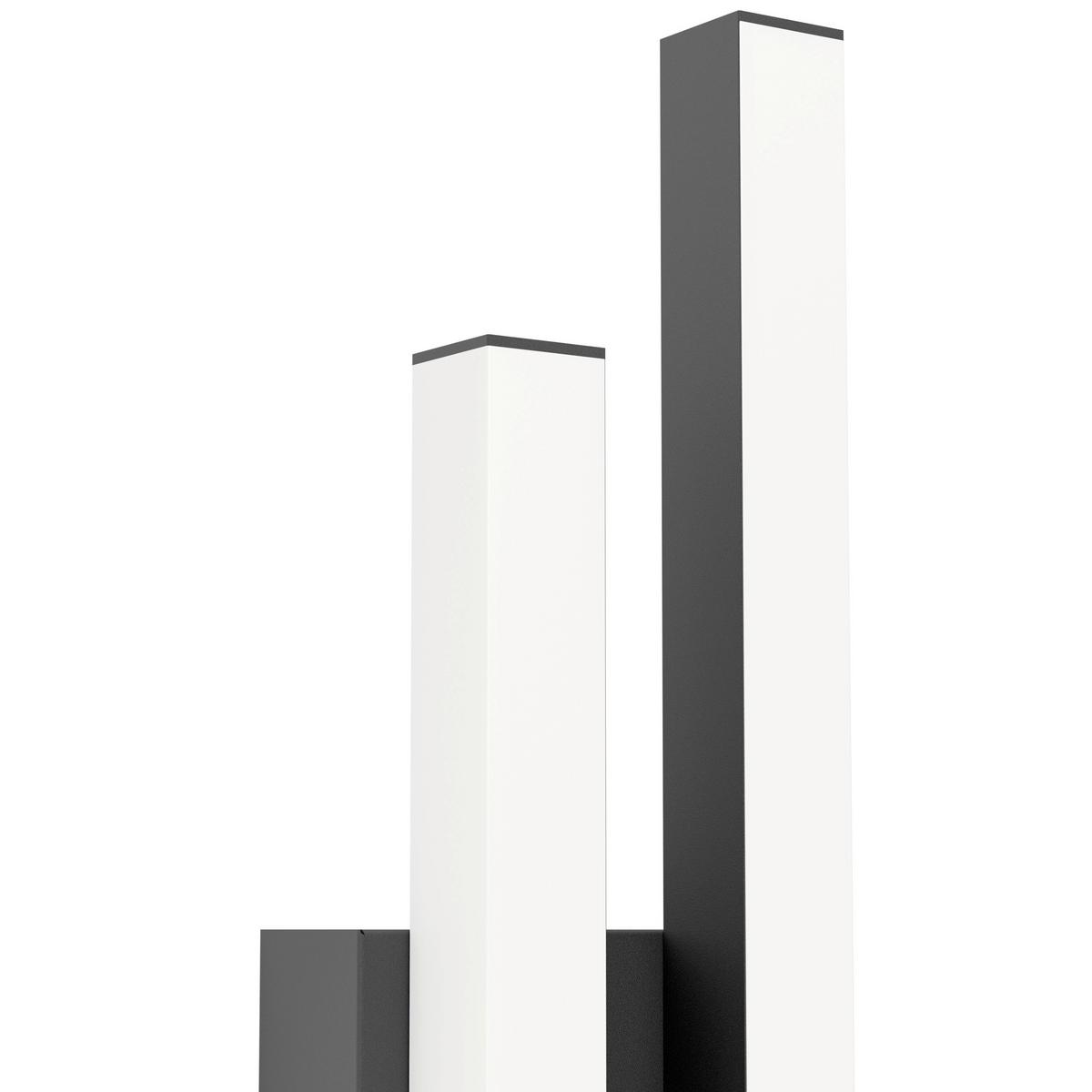 Außenwandleuchte Serricella 5W Metall Kunststoff, Wandmontage - Schwarz/Weiß, Design, Kunststoff/Metall (12/7,5/52,5cm) - Eglo