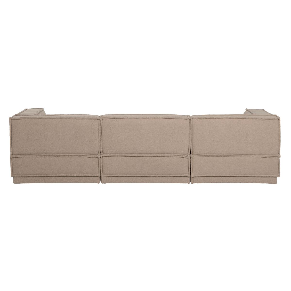 ECKSOFA Manu Taupe 160x286cm - Taupe/Schwarz, MODERN, Textil (160/286cm) - Livetastic