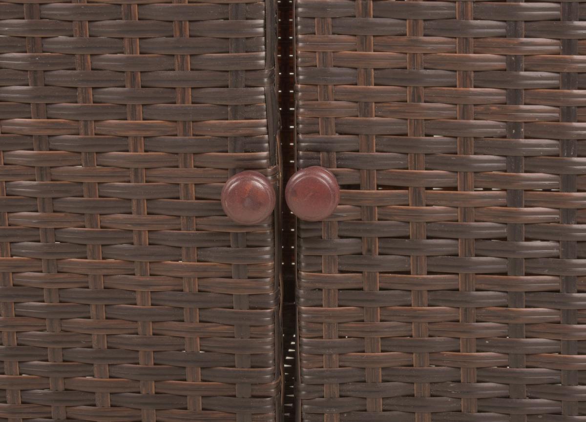 Gartenkommode Padua - Schwarz/Braun, Basics, Kunststoff/Metall (50/84/90cm) - Gardenson