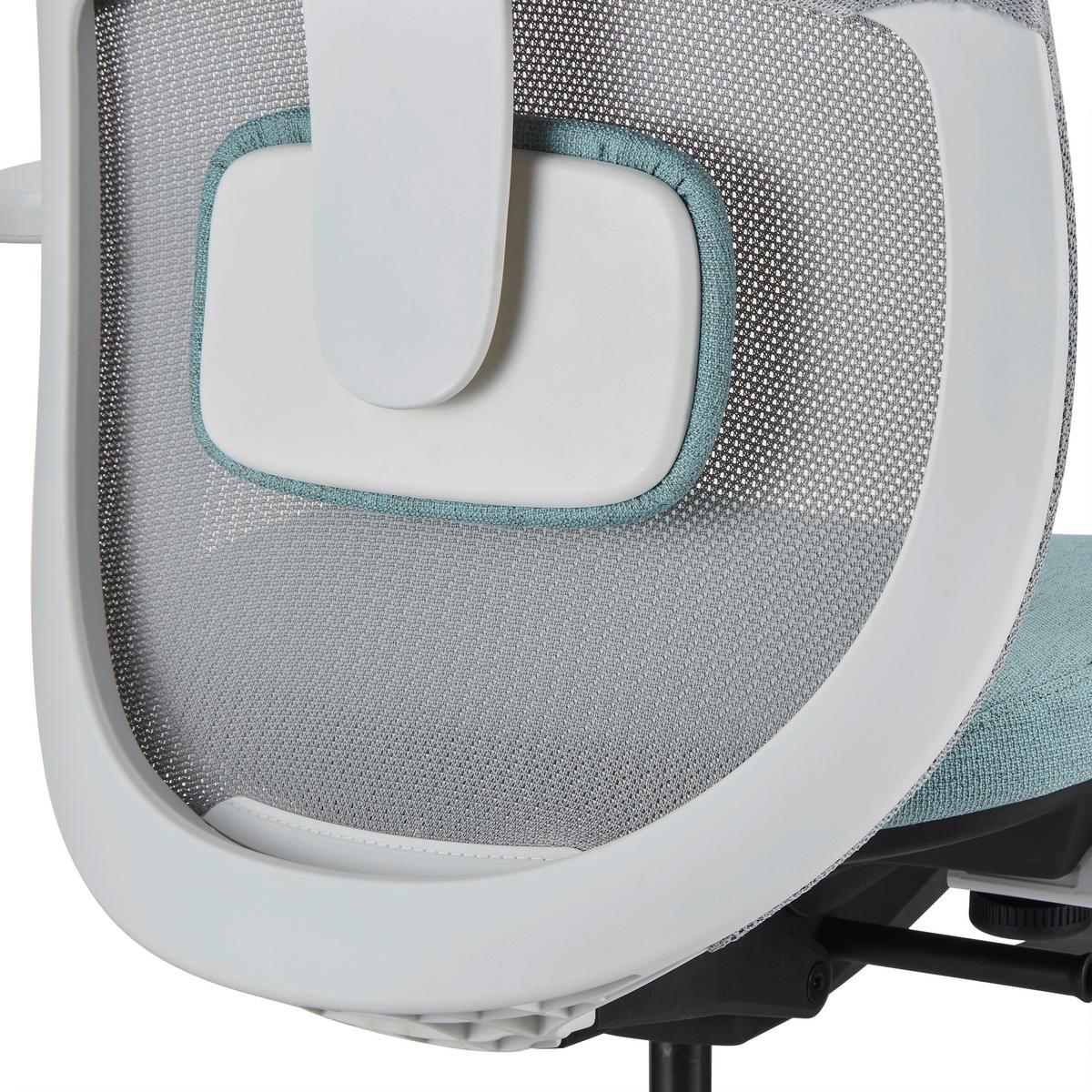 Drehstuhl Skandis Pro Weiß/Mintgrün B: 71cm - Weiß/Mintgrün, MODERN, Kunststoff/Textil (71/131/66cm) - MID.YOU