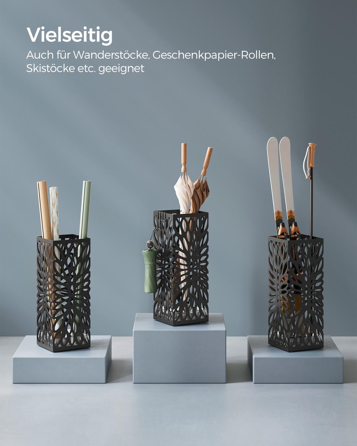 Schirmständer Schwarz B: 15,5 Cm - Schwarz, Basics, Metall (15,5/41/15,5cm)